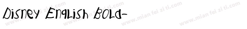 Disney English Bold字体转换